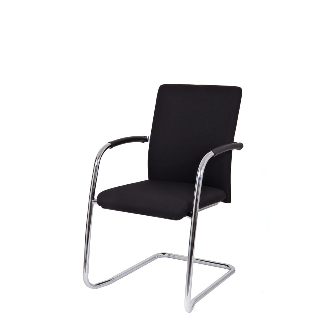 Workliving Chaise de réunion X1 - Confort, piètement luge, noir