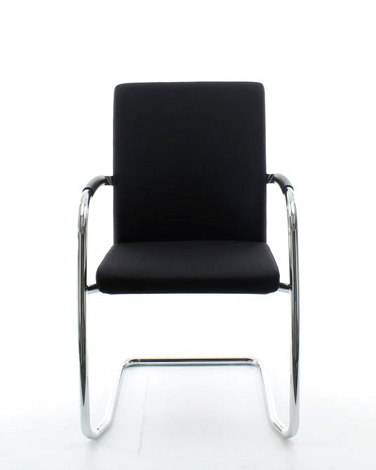 Workliving Chaise de réunion X1 - Confort, piètement luge, noir