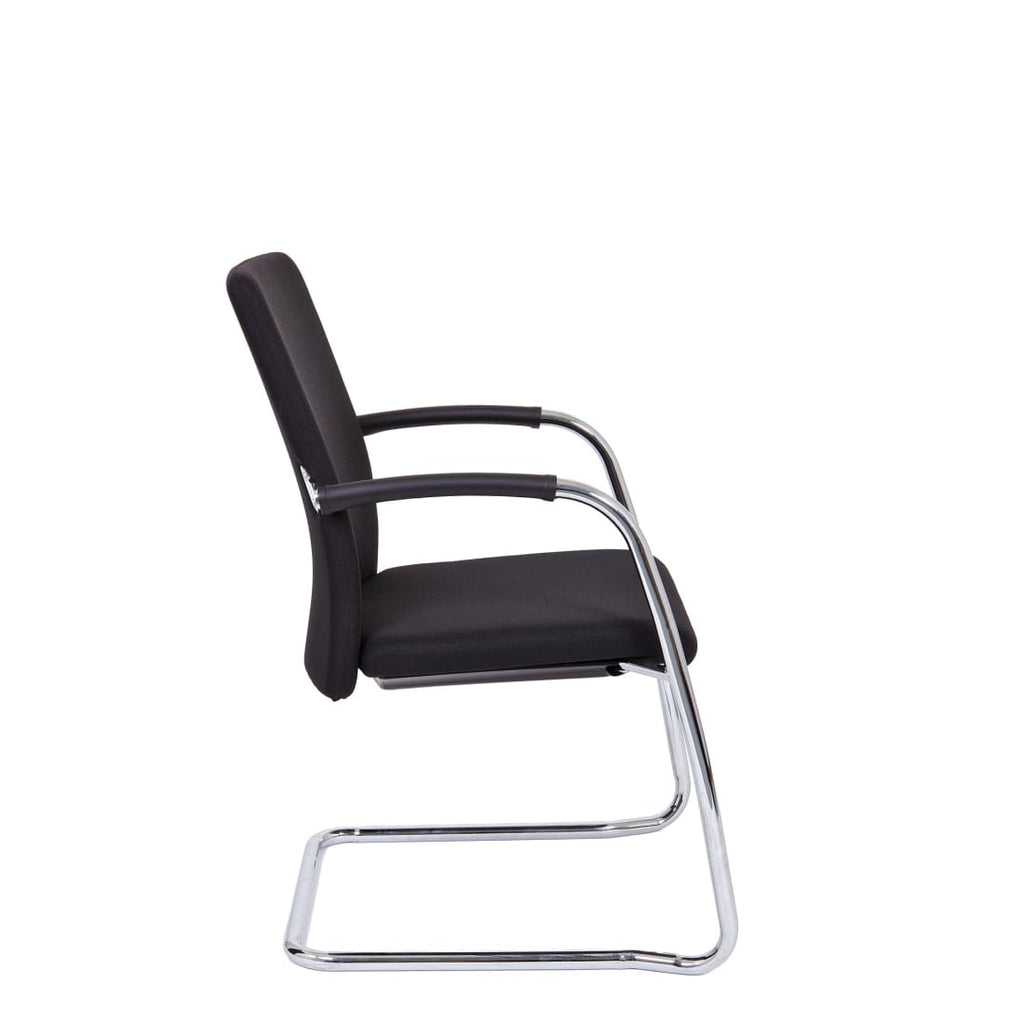 Workliving Chaise de réunion X1 - Confort, piètement luge, noir
