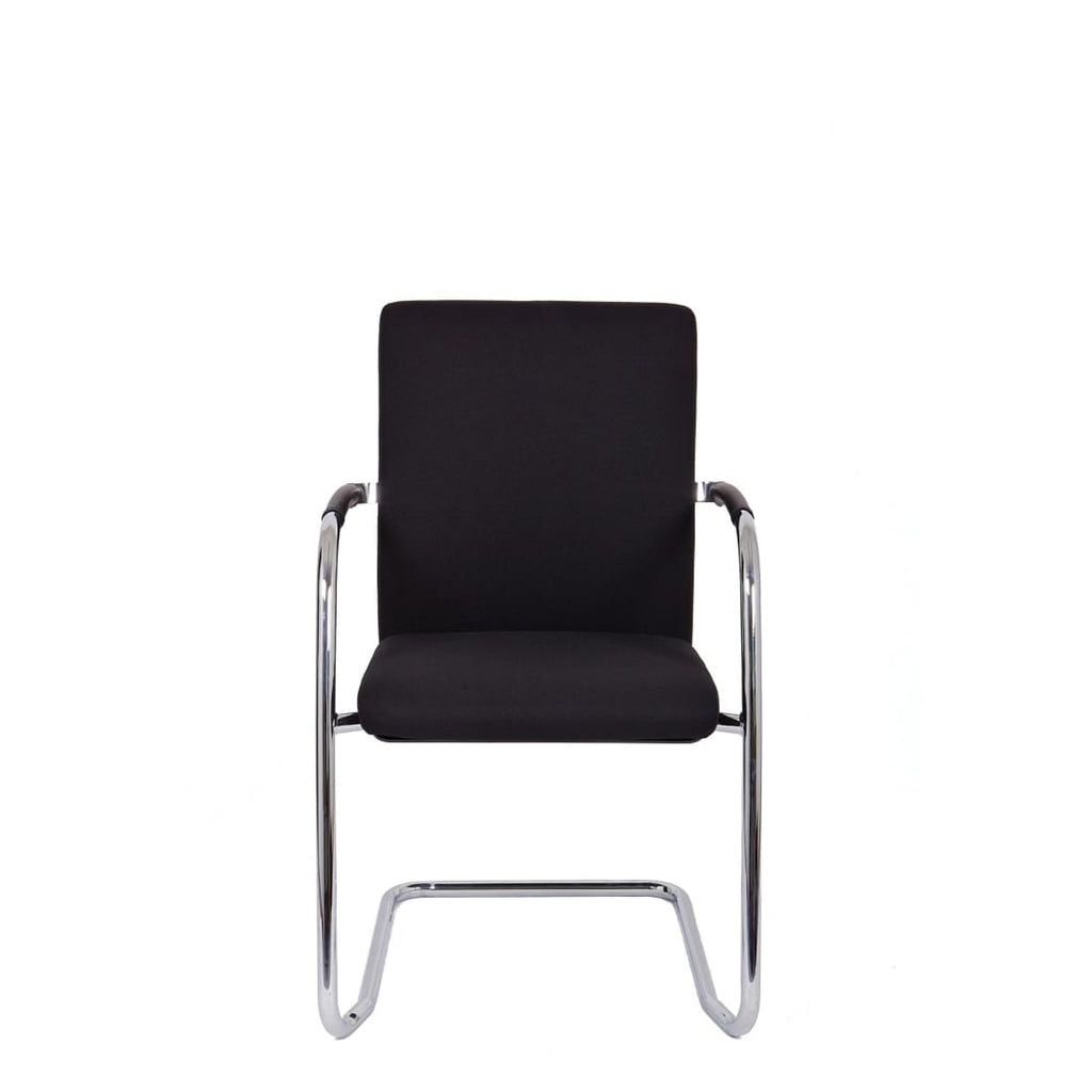 Workliving Chaise de réunion X1 - Confort, piètement luge, noir