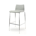 Workliving Verona Tabouret de bar - Feutre de laine gris clair - Piètement chromé
