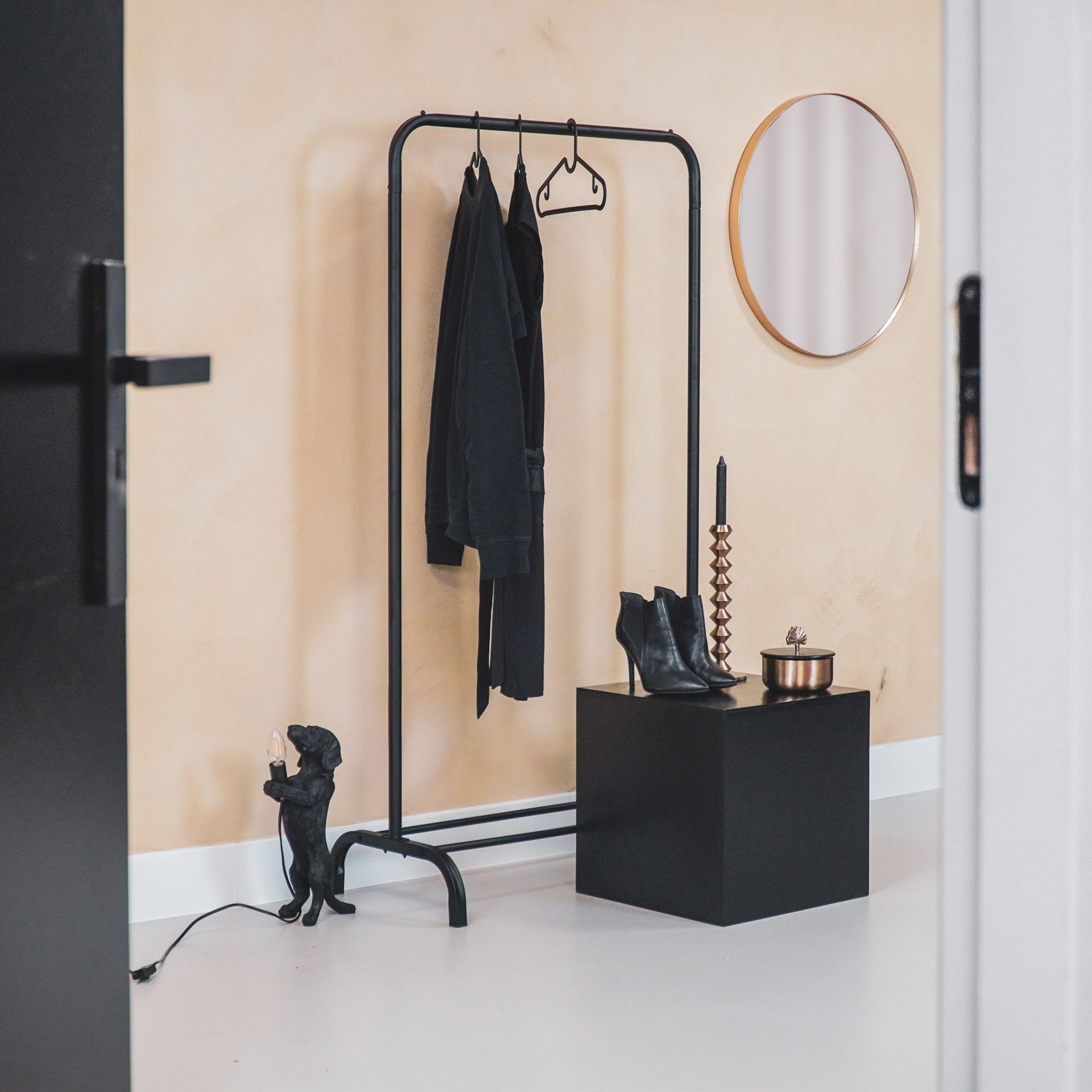 Portant à vêtements - Métal - Noir