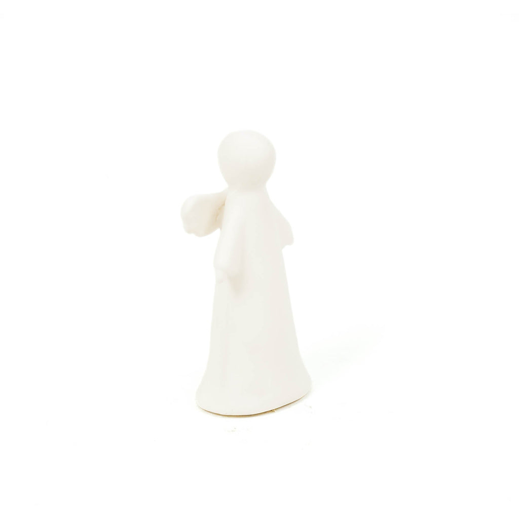 Lampe LED Ange  Céramique  blanc