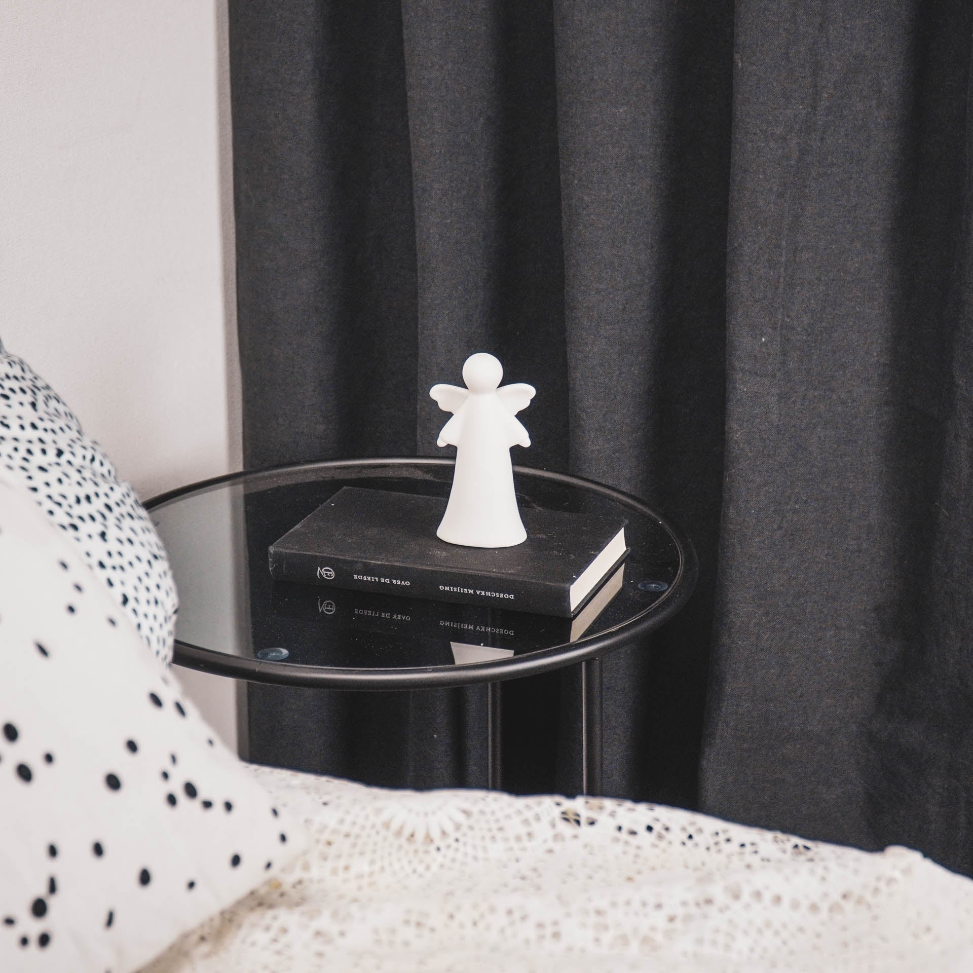 Lampe LED Ange  Céramique  blanc