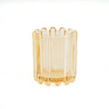 Porte-bougie / photophore - Verre - Ambre - 9 x 11 cm