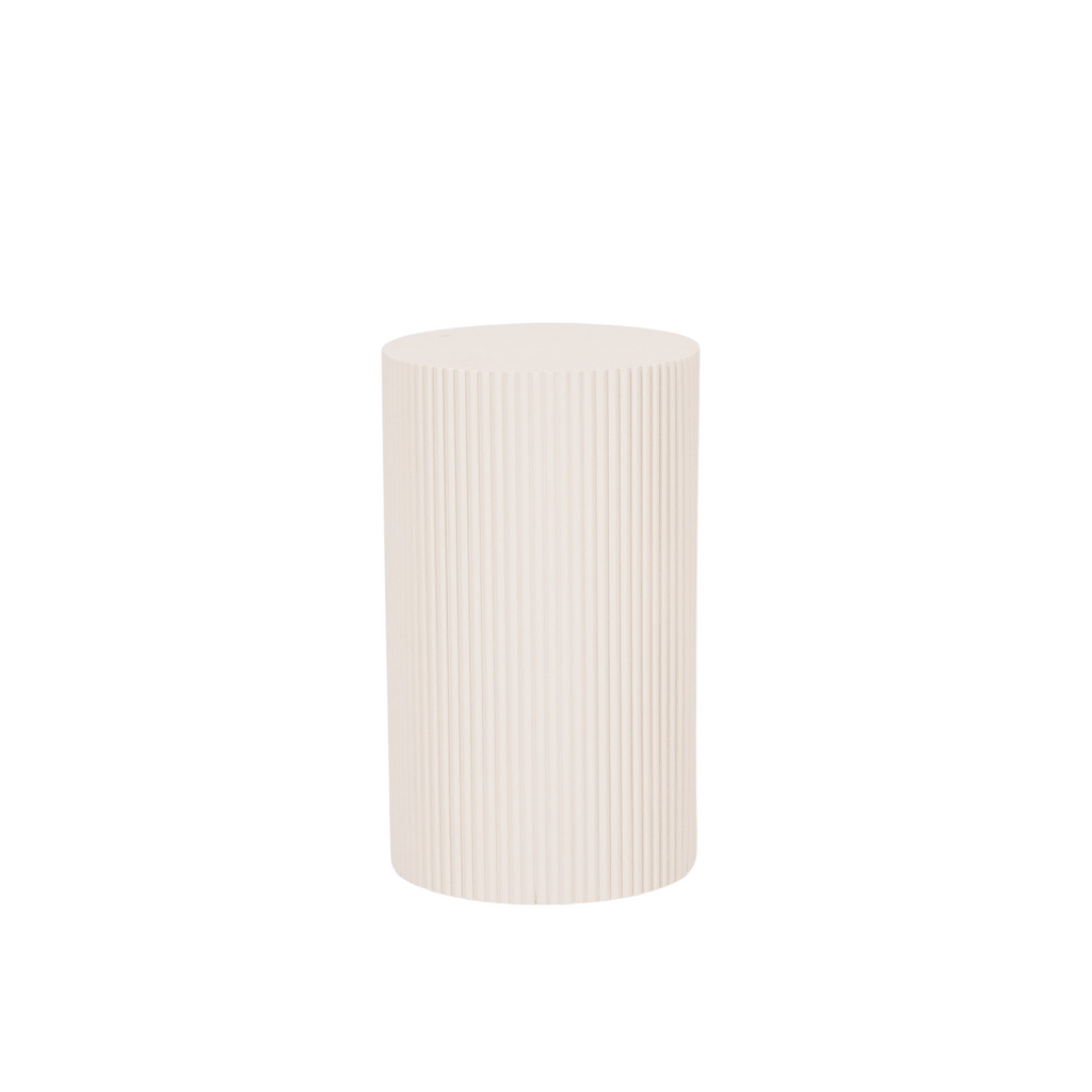 Table d'appoint / Pilier - Cylindre - MDF - Sable - 30x54cm