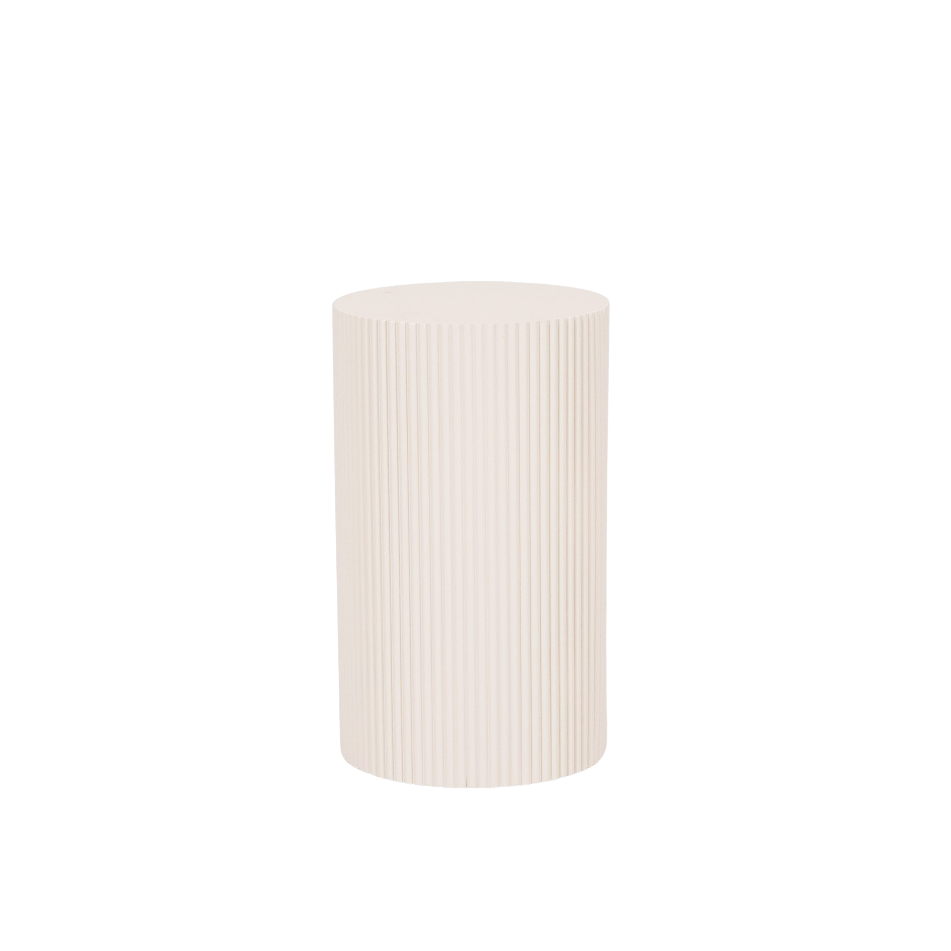 Table d'appoint / Pilier - Cylindre - MDF - Sable - 30x54cm