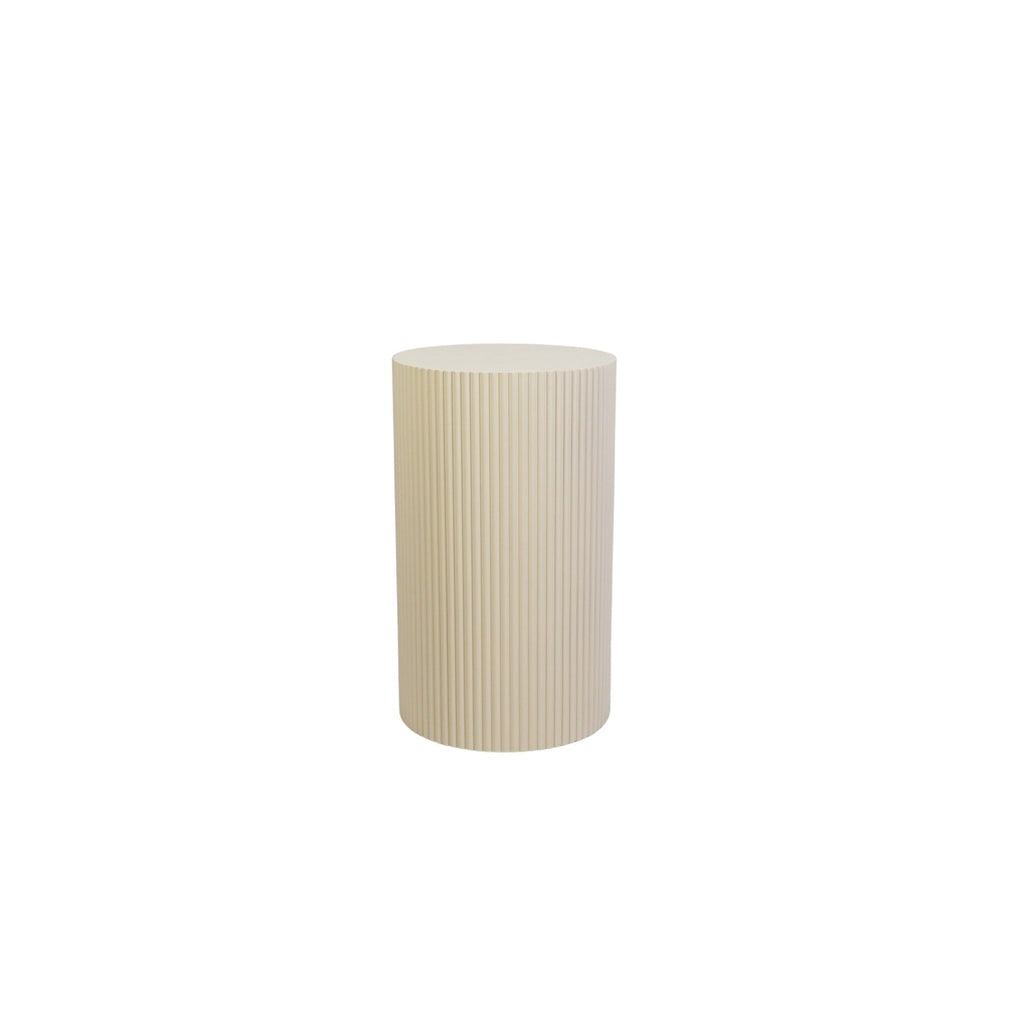 Table d'appoint / Pilier - Cylindre - MDF - Sable - 30x54cm