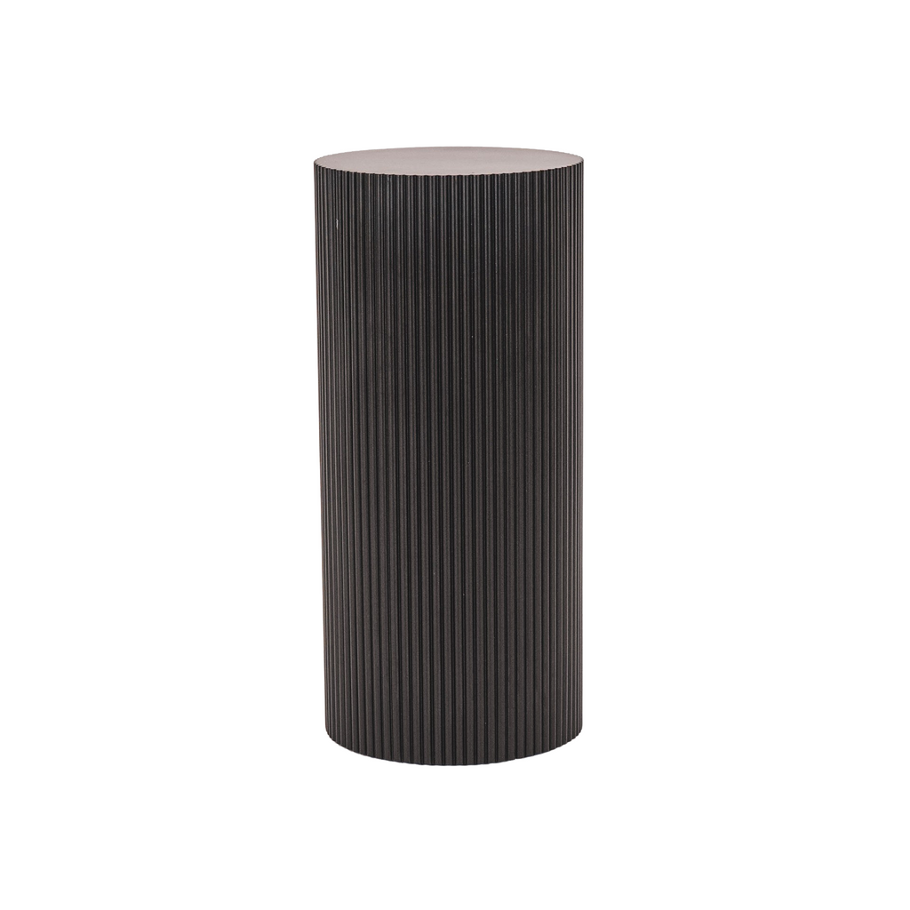 Table d'appoint / Pilier - Cylindre - MDF - Noir - 30 x 65 cm