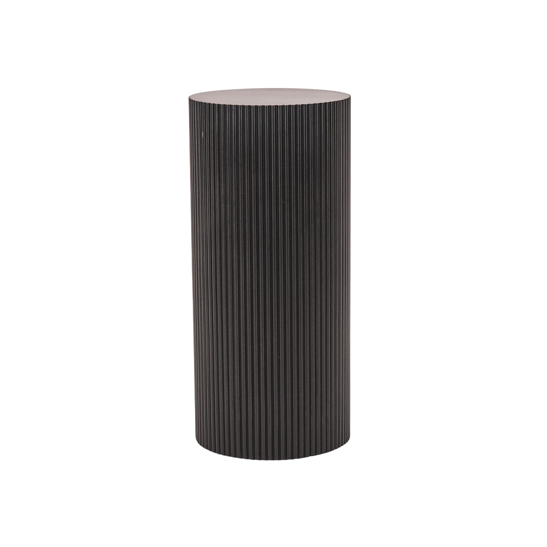 Table d'appoint / Pilier - Cylindre - MDF - Noir - 30 x 65 cm