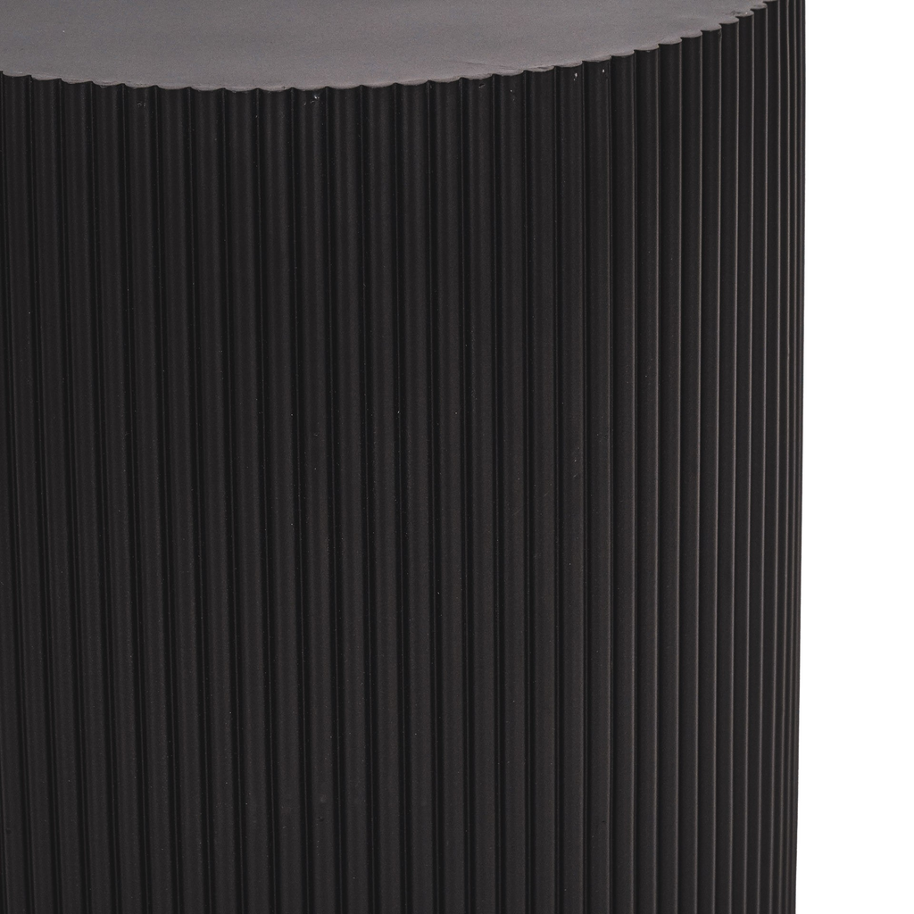Table d'appoint / Pilier - Cylindre - MDF - Noir - 30 x 65 cm