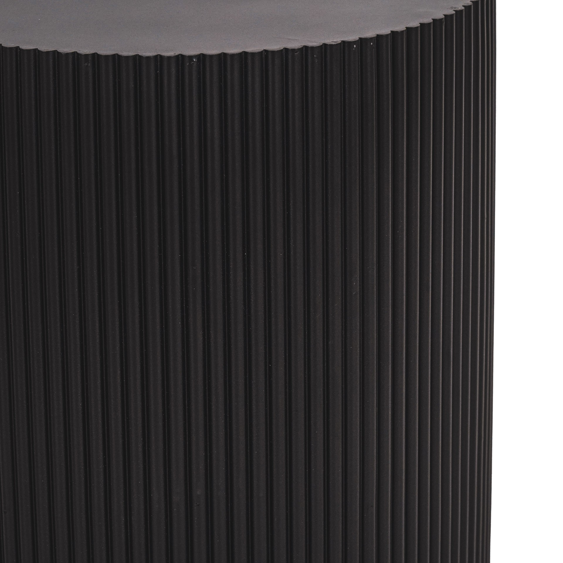 Table d'appoint / Pilier - Cylindre - MDF - Noir - 30 x 65 cm