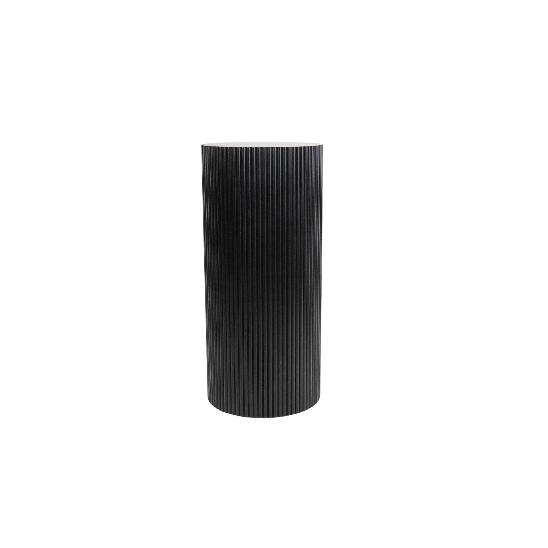Table d'appoint / Pilier - Cylindre - MDF - Noir - 30 x 65 cm