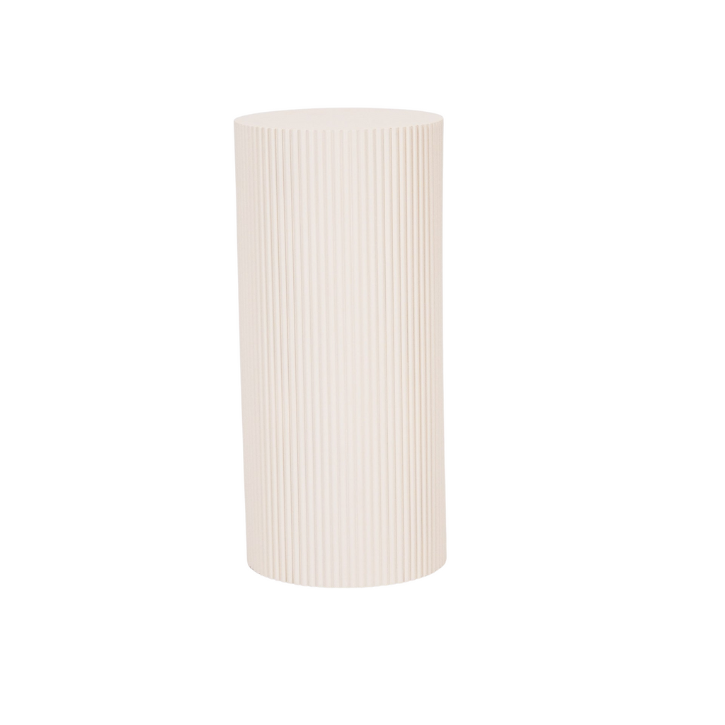 Table d'appoint / Pilier - Cylindre - MDF - Sable - 30 x 65 cm