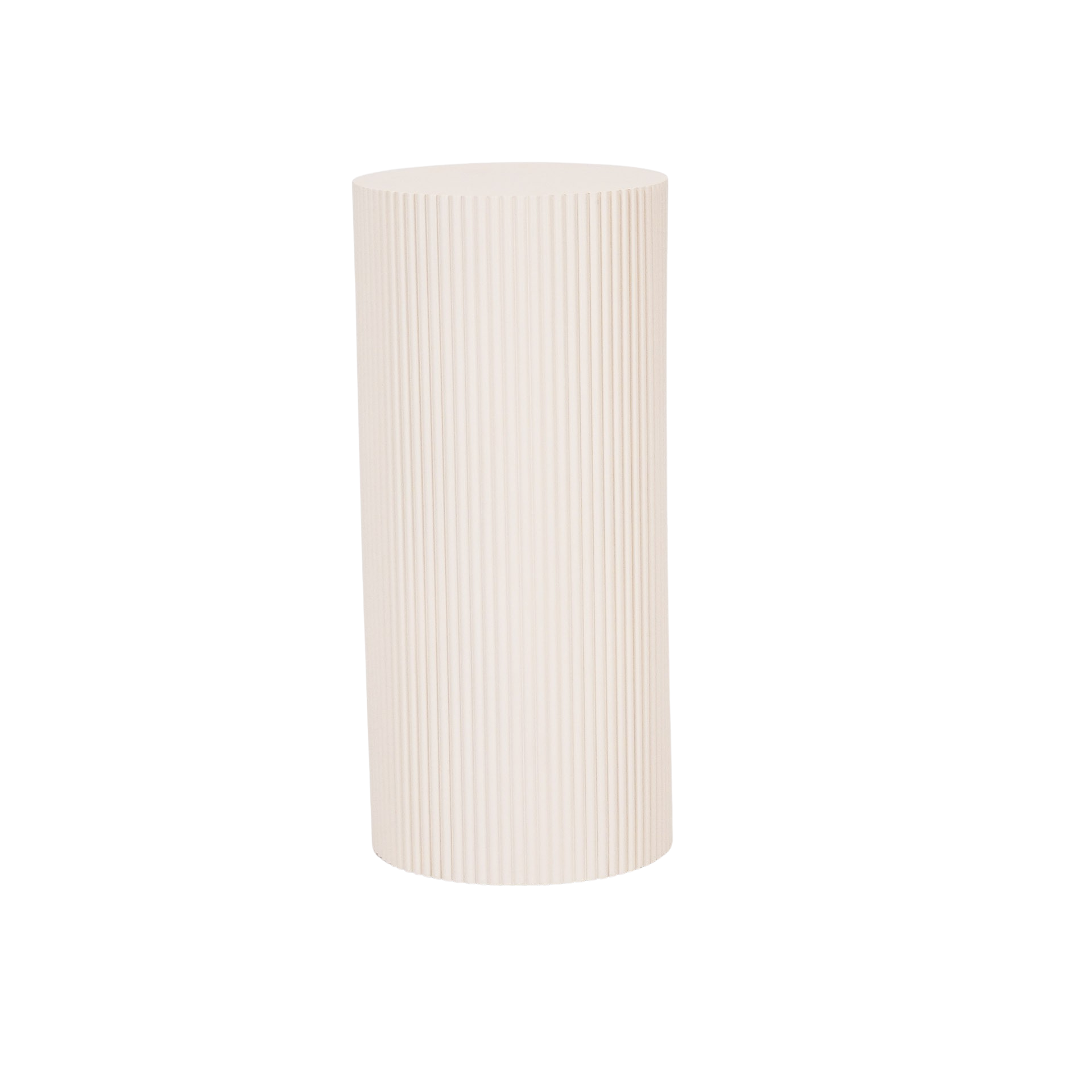 Table d'appoint / Pilier - Cylindre - MDF - Sable - 30 x 65 cm