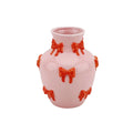 Vase - Vase à fleurs Rubans - Rose/Orange - 14x14x19cm