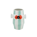 Vase à fleurs poisson/menthe/blanc/orange