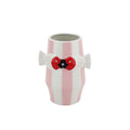 Vase - Vase à fleurs Poissons - Rose/Blanc - 14x11,5x18 cm