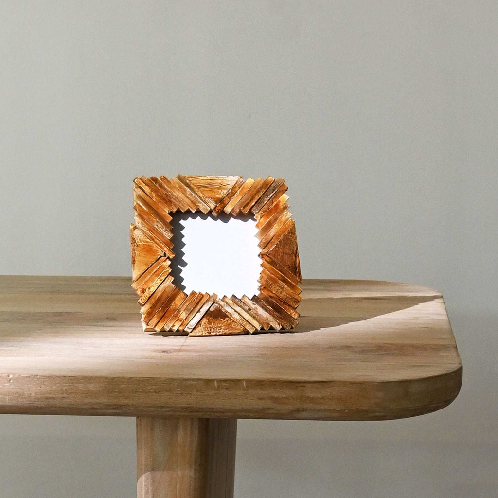 Cadre photo Nux fait main en bois mosaïque