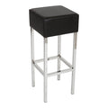 Workliving Tabouret de bar Skai - Noir / Chrome