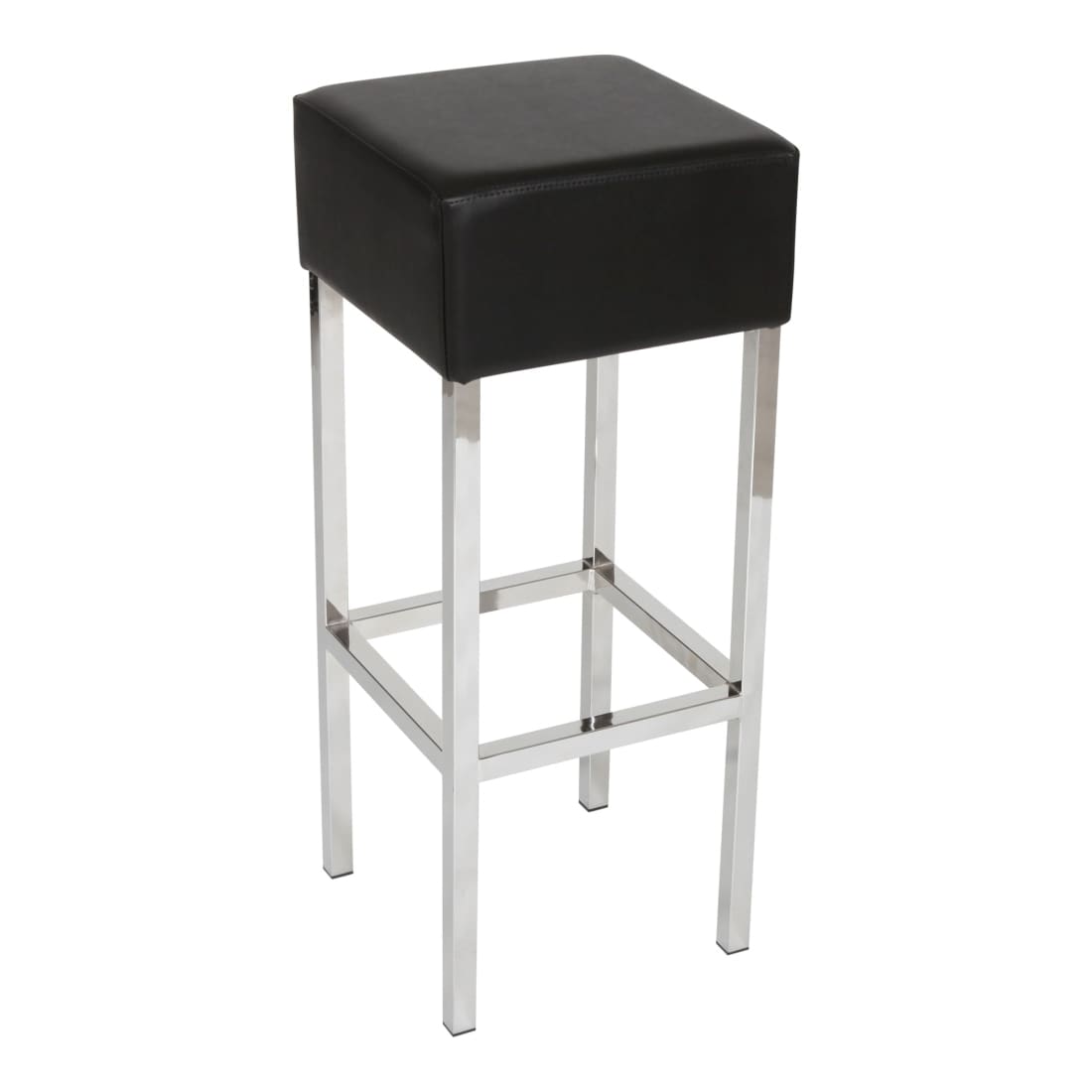 Workliving Tabouret de bar Skai - Noir / Chrome