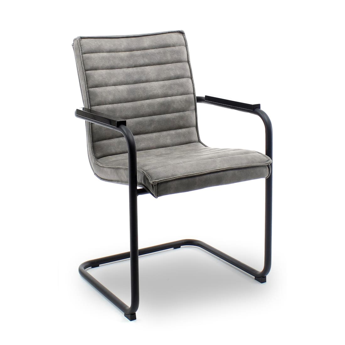 Workliving Haven Chaise de salle à manger - cuir végan gris