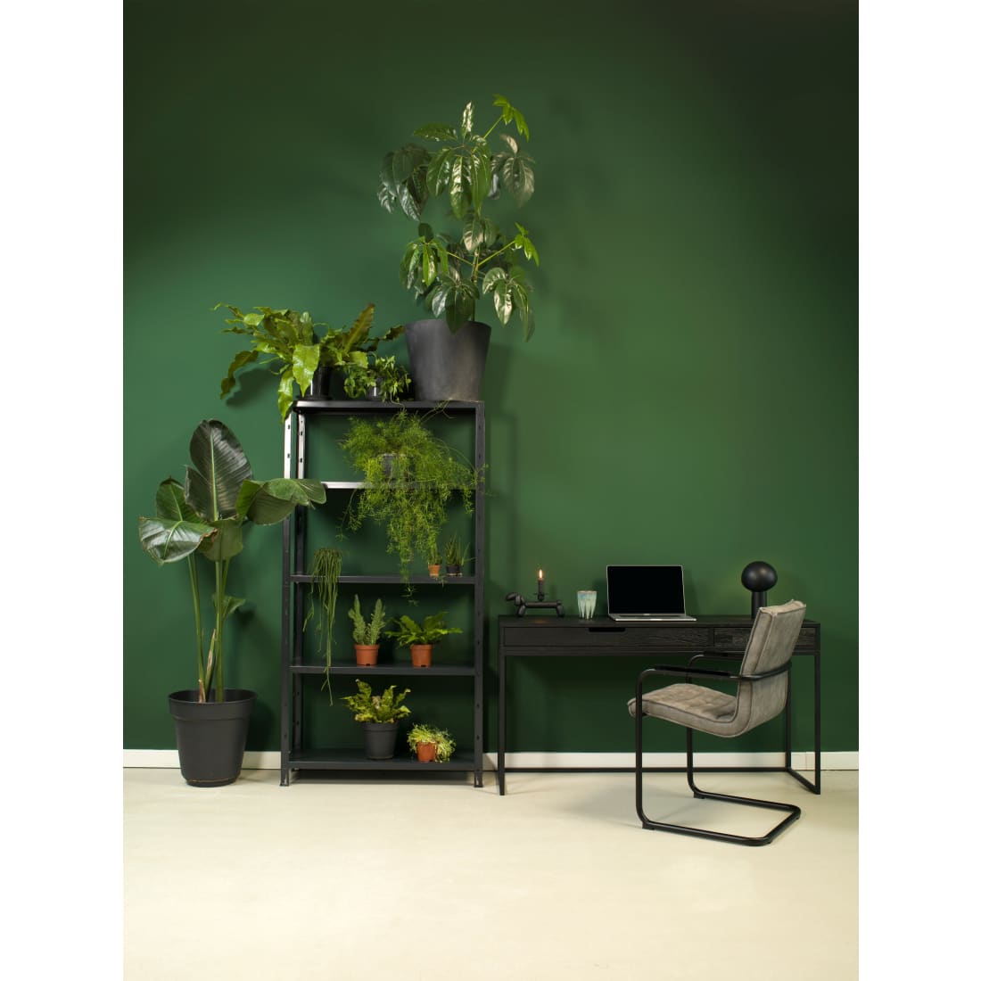 Workliving Haven Chaise de salle à manger - cuir végan gris
