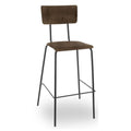Workliving Tabouret de bar haut Bo en bois vintage