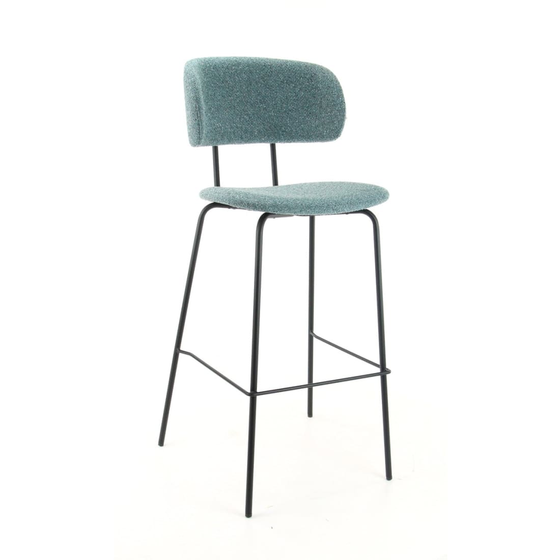 Workliving Tabouret de bar haut Society Bo - bouclé pétrole