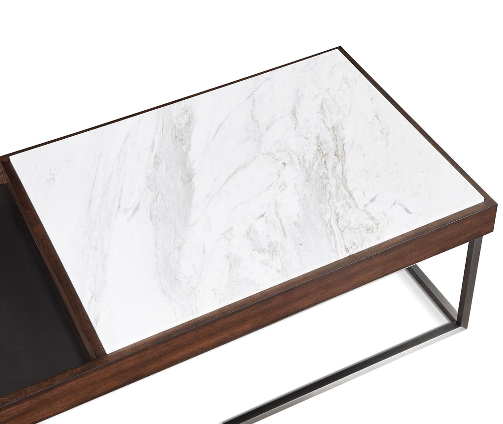 Table basse Ennis en sable brun