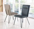Chaise de salle à manger moderne à pieds demi-épingle, coloris cobalt, lot de 2
