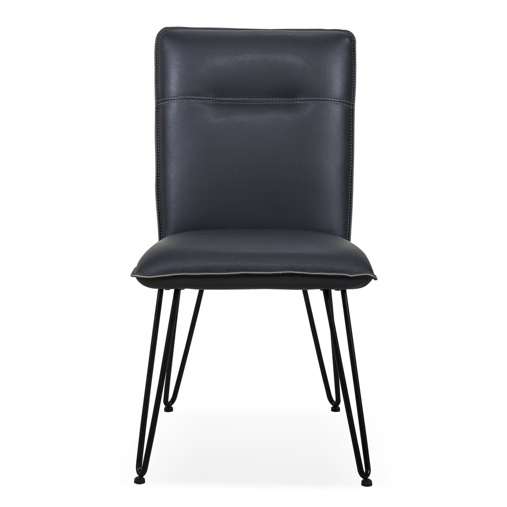 Chaise de salle à manger moderne à pieds demi-épingle, coloris cobalt, lot de 2