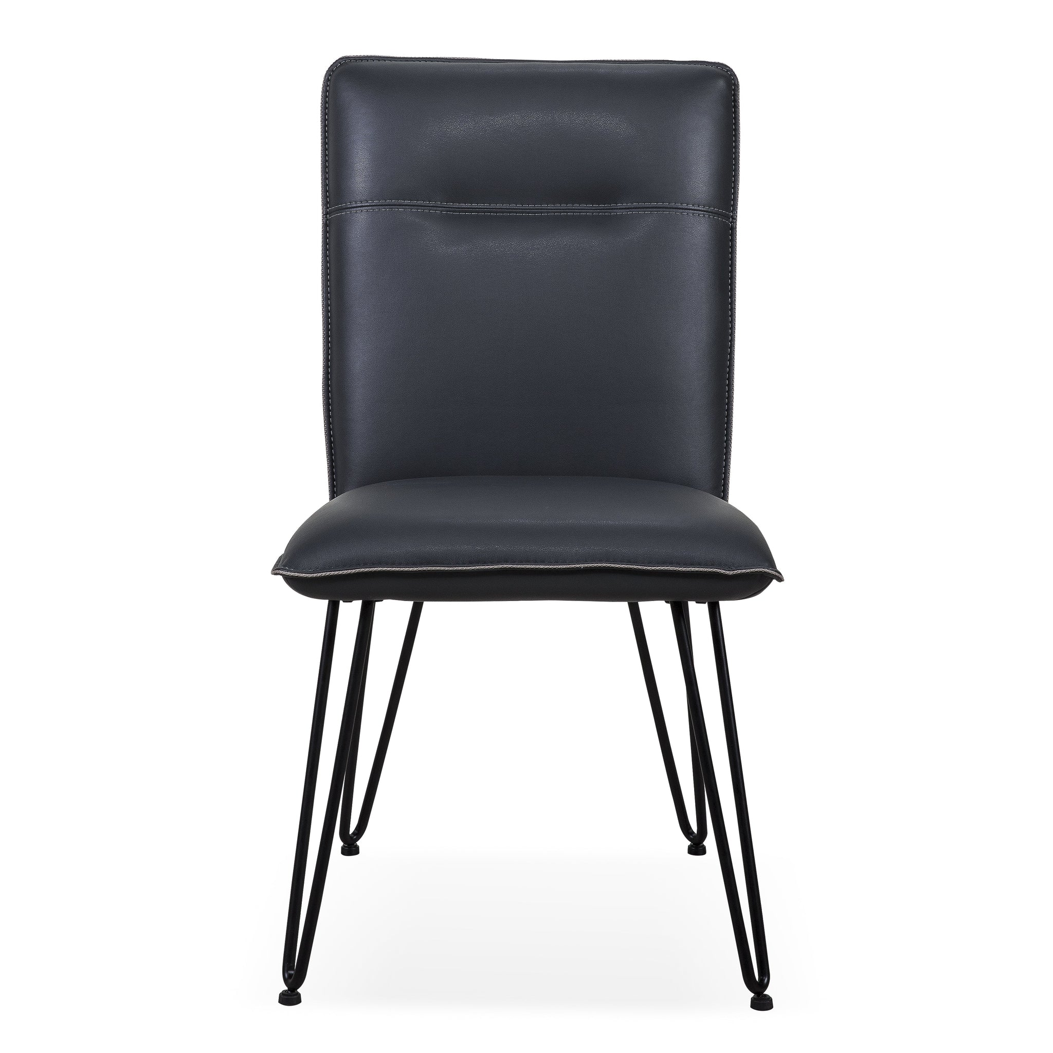 Chaise de salle à manger moderne à pieds demi-épingle, coloris cobalt, lot de 2