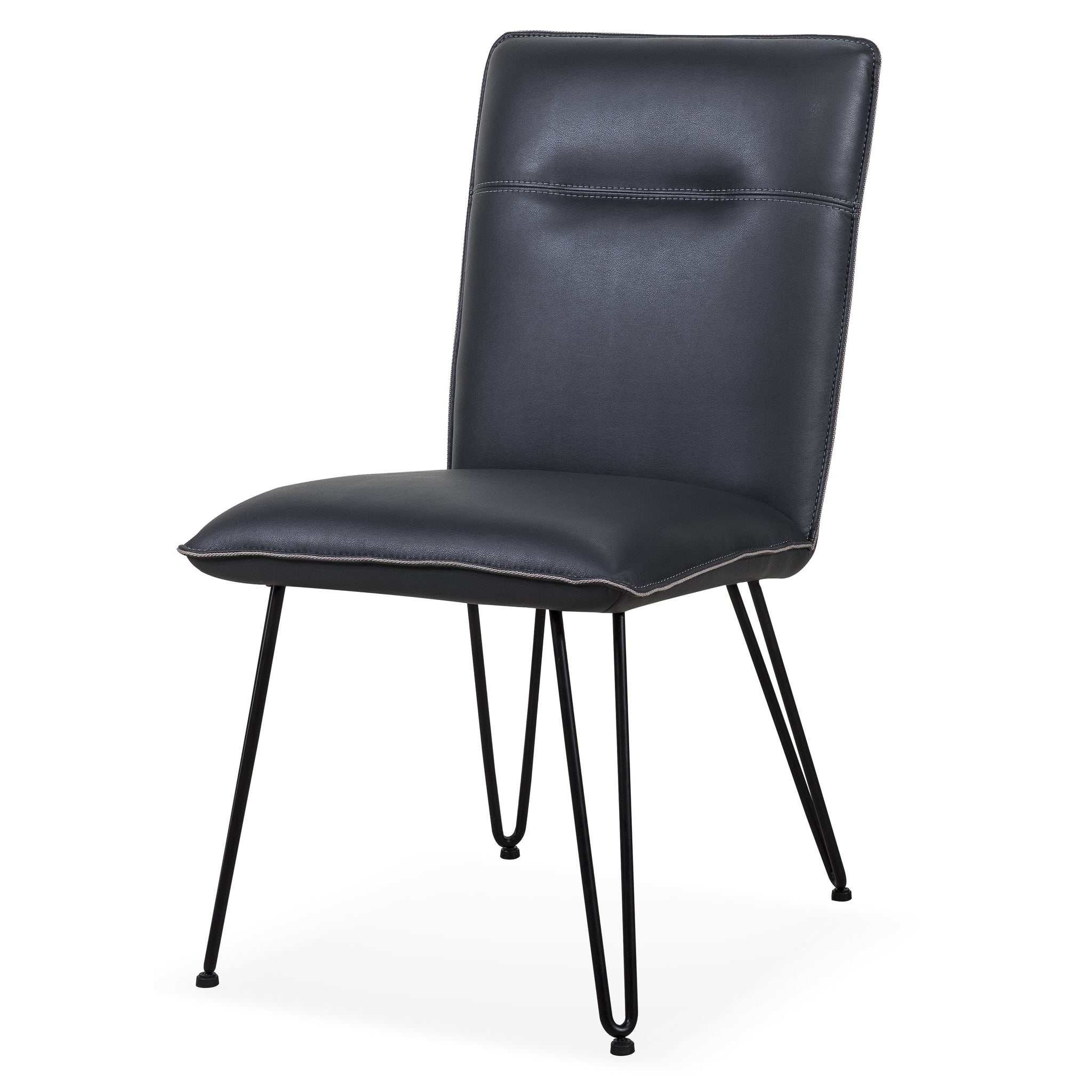 Chaise de salle à manger moderne à pieds demi-épingle, coloris cobalt, lot de 2