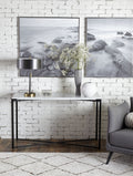 Console Saxon en marbre de Carrare et finition noir mat