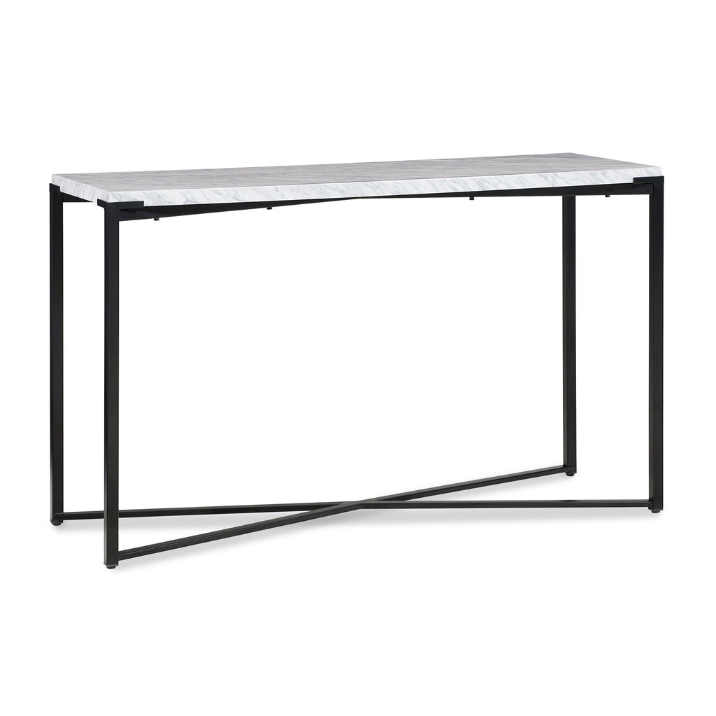 Console Saxon en marbre de Carrare et finition noir mat