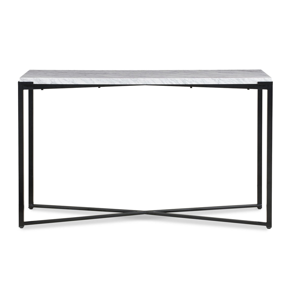 Console Saxon en marbre de Carrare et finition noir mat