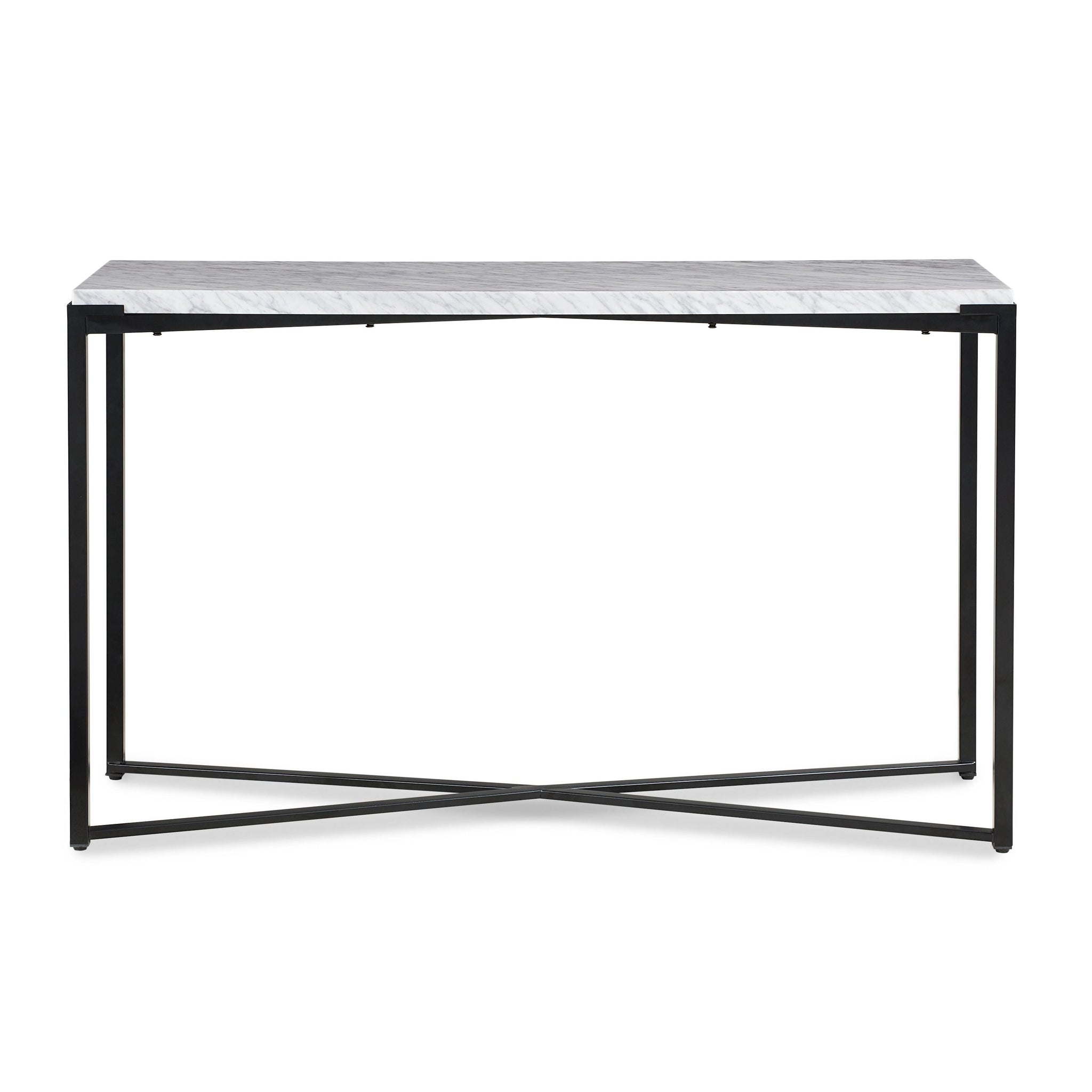 Console Saxon en marbre de Carrare et finition noir mat