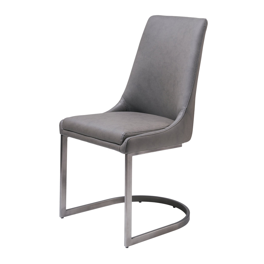 Lot de 2 chaises de salle à manger Oxford en gris basalte