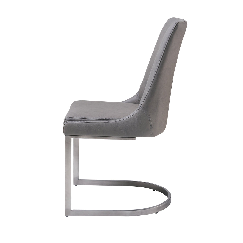 Lot de 2 chaises de salle à manger Oxford en gris basalte