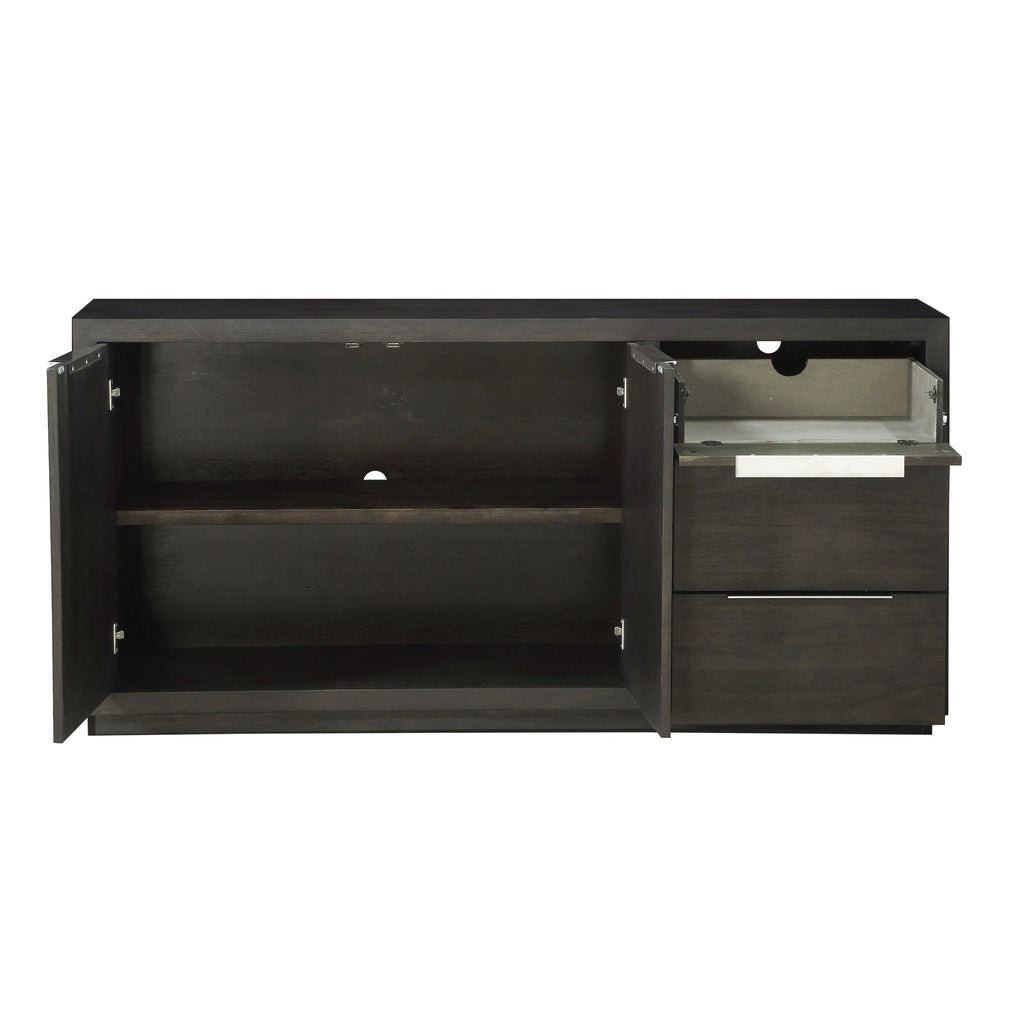 Buffet Oxford en gris basalte