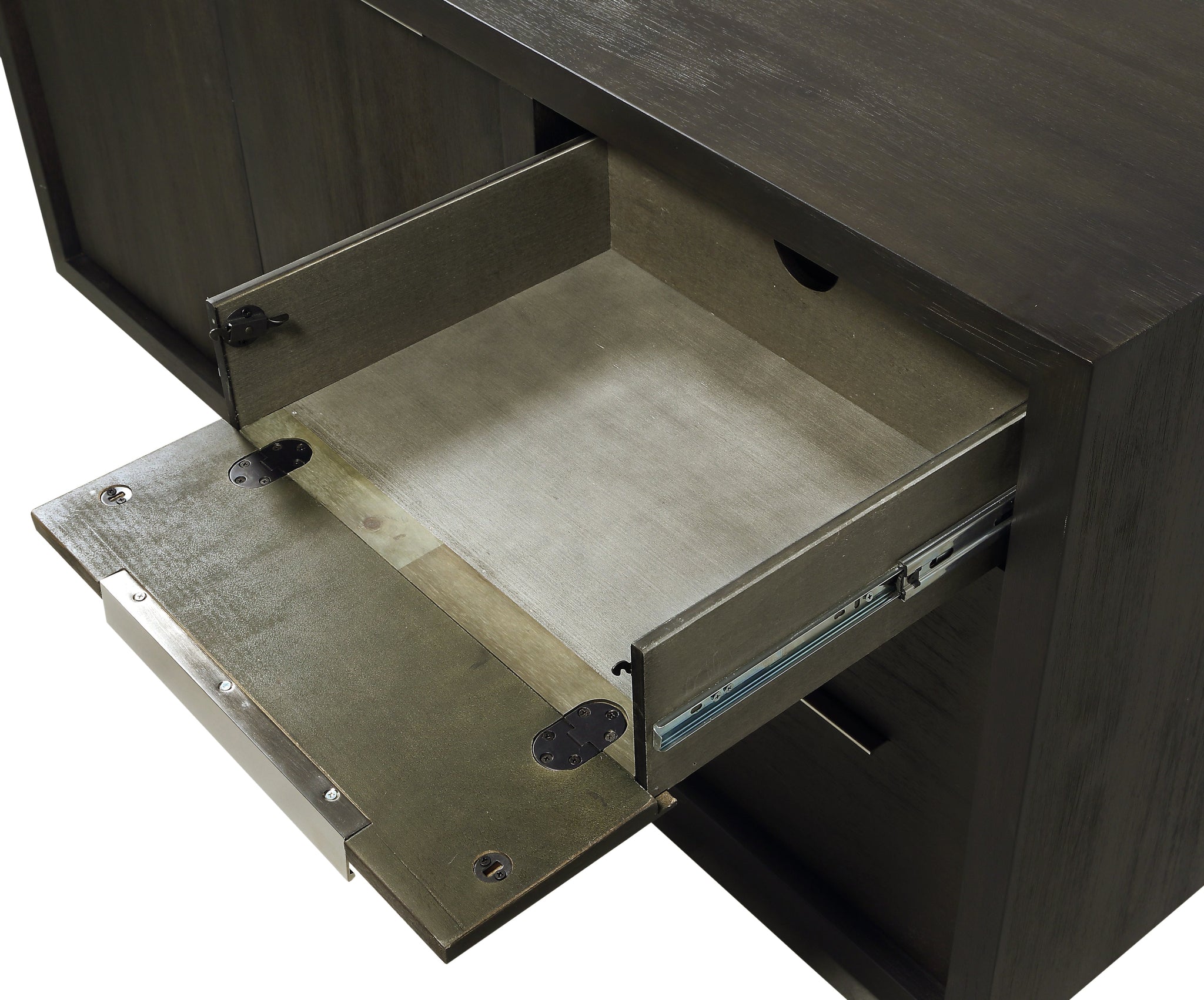 Buffet Oxford en gris basalte