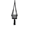 Le porte-plante macramé - noir - L