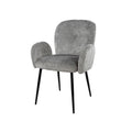 Chaise de salle à manger Bobby - avec accoudoirs - Perfect Harmony - Gris clair 85 (lot de 2)