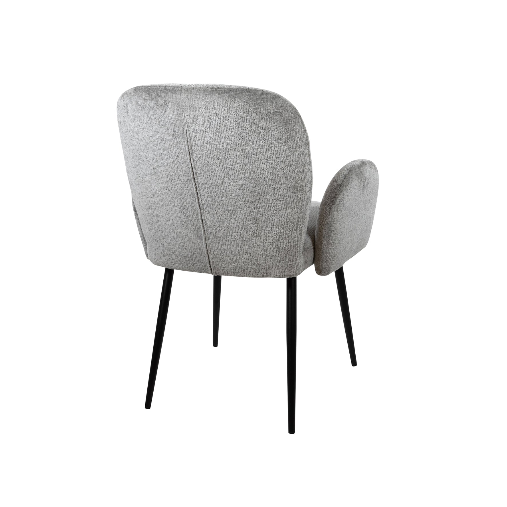Chaise de salle à manger Bobby - avec accoudoirs - Perfect Harmony - Gris clair 85 (lot de 2)