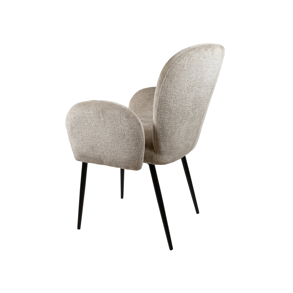 Chaise de salle à manger Bobby - avec accoudoirs - Perfect Harmony - Liver 04 (lot de 2)