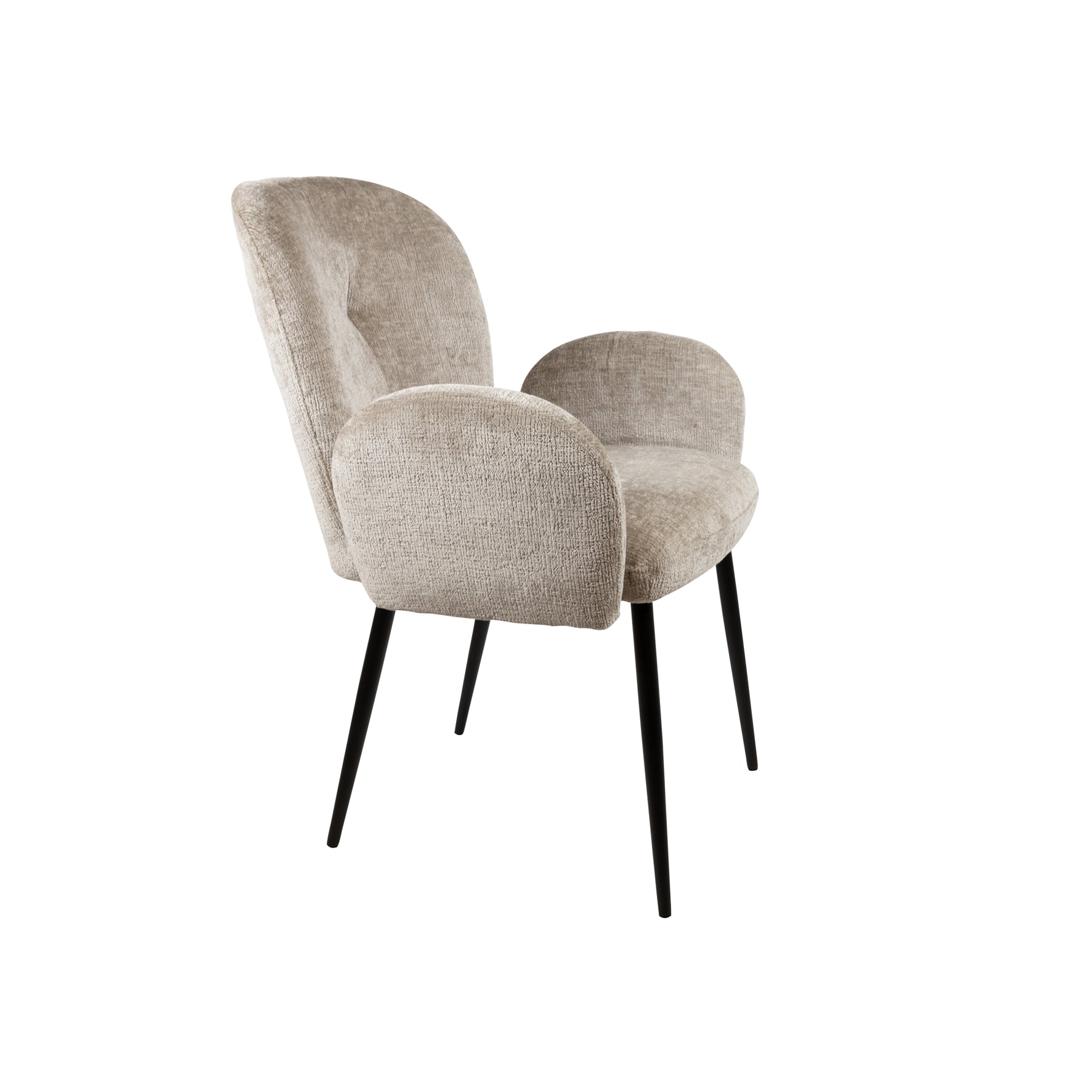 Chaise de salle à manger Bobby - avec accoudoirs - Perfect Harmony - Liver 04 (lot de 2)