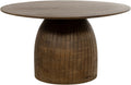 Table basse Karl Ø80, H45, manguier, finition mate noyer