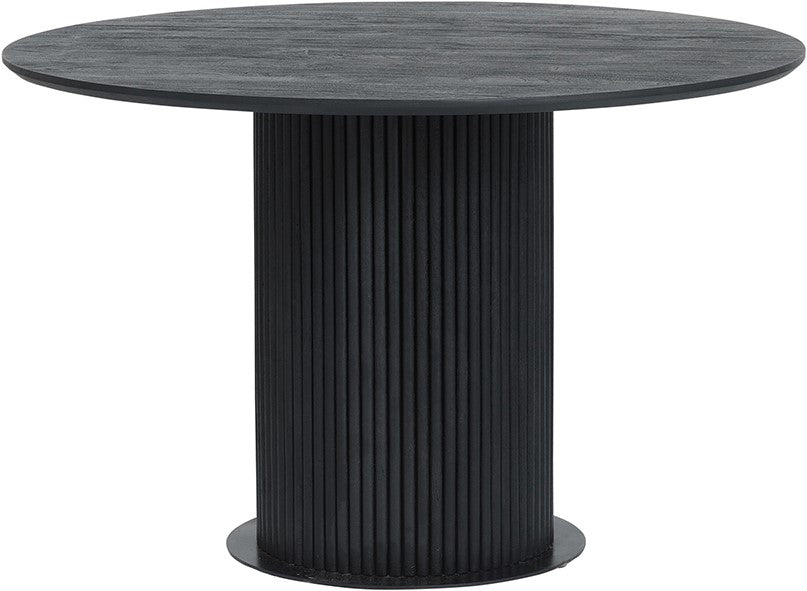Table à manger Ø120, acacia noir