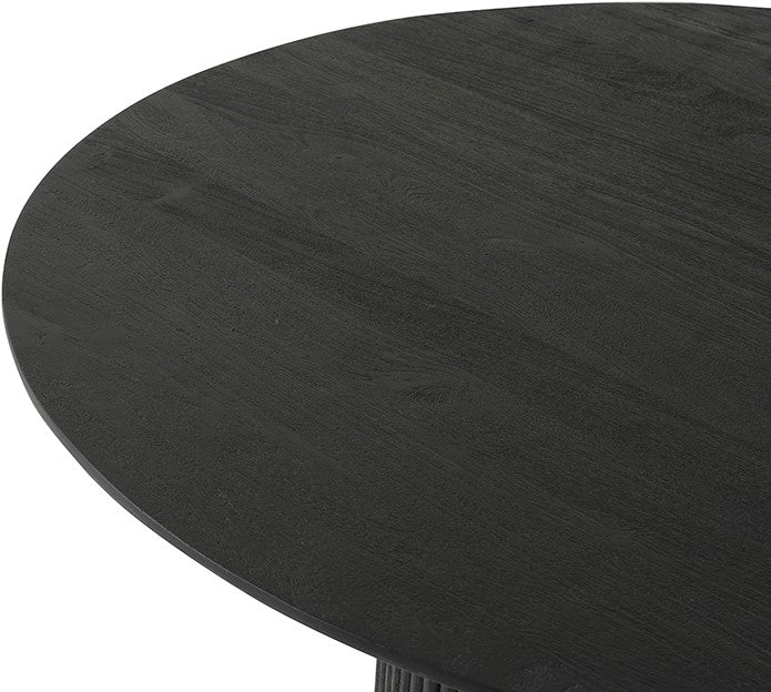 Table à manger Ø120, acacia noir